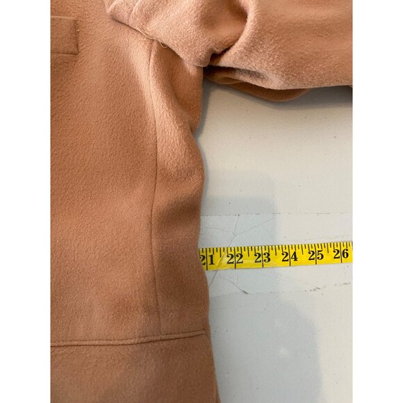 Egon Von Furstenberg Double-Breasted Overcoat Tan Wool Cashmere Size 42 R - Picture 12 of 15